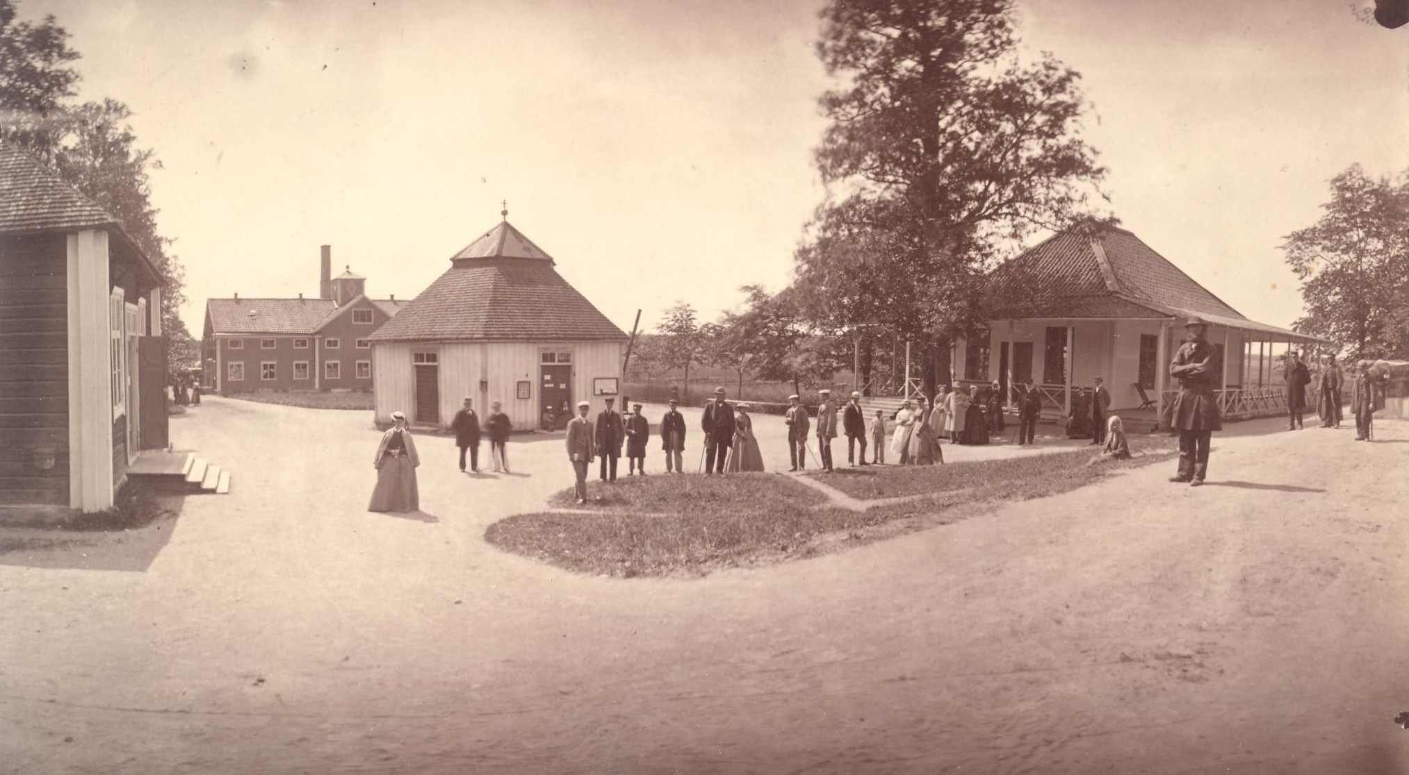 Brunnsgäster vid Brunnshuset Sätra brunn 1868 beskuren